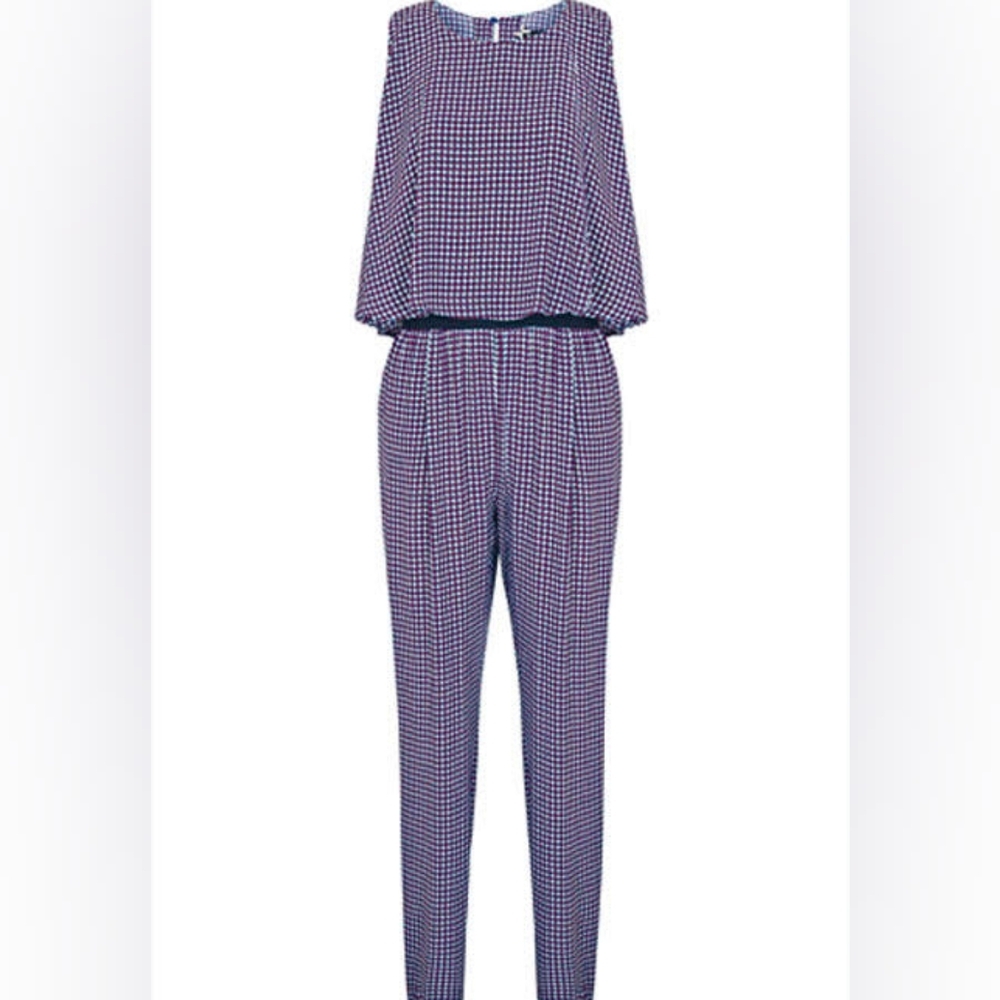 Sinequanone Sleeveless jumpsuit with polka dot pattern in red, Size Small - med